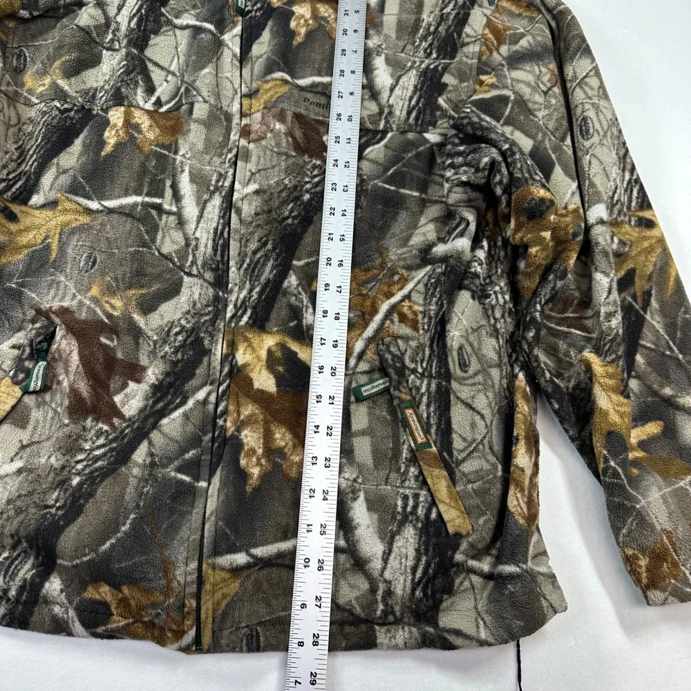 Vtg Remington Fleece Jacket Mens Large Hardwood HD Camo Full Zip Outdoor Hunting